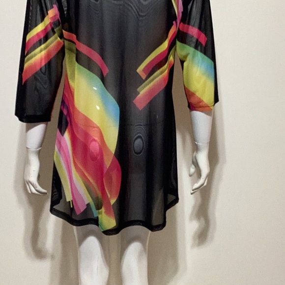 Valentina Rhinestone Embellished Sheer Zippered Blouse - Picture 5 of 6